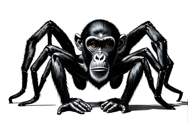 spider monkey tattoo design idea