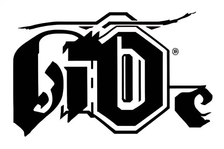 Ohio state in old English script font made to look like a patch tattoo design idea