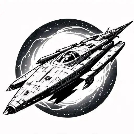 galaga starship tattoo design idea