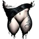 labia tattoo design idea