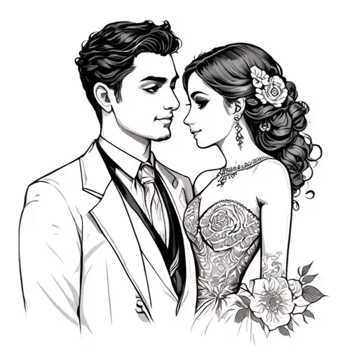 Husband Wife tattoo design idea