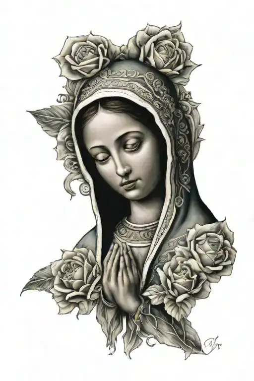 an idol of a virgin of guadalupe on a forearm tattoo tattoo design idea