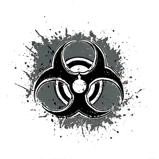 biohazard symbol tattoo design idea