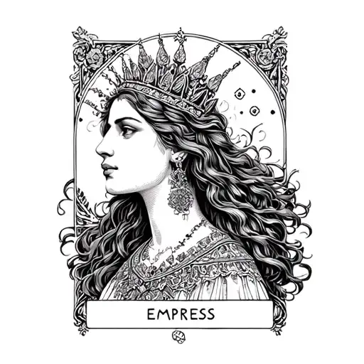 empress tarot tattoo design idea
