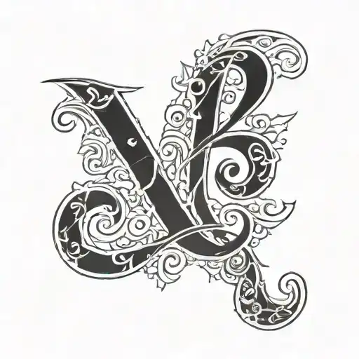 cursive capital j tattoo design idea