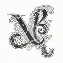 cursive capital j tattoo design idea