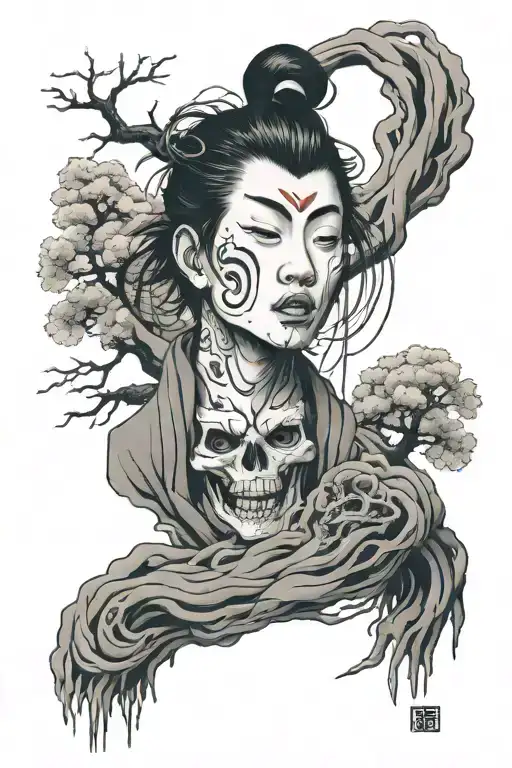 trapped inside head emerging to being free  tattoo design idea