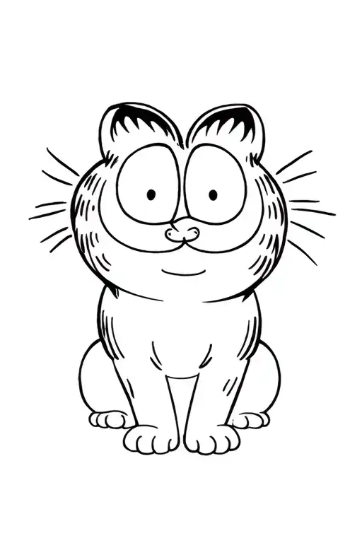 garfield tattoo design idea