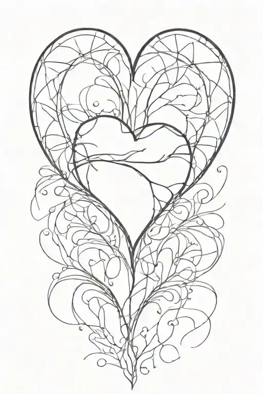 broken heart tattoo design idea
