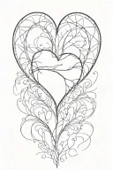 broken heart tattoo design idea