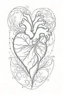 broken heart tattoo design idea