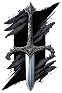 Zweihander sword tattoo design idea