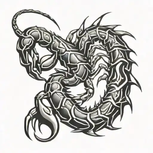scorpion tribal tattoo design idea
