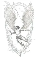 icarus falling tattoo design idea