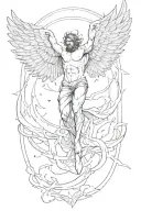icarus falling tattoo design idea