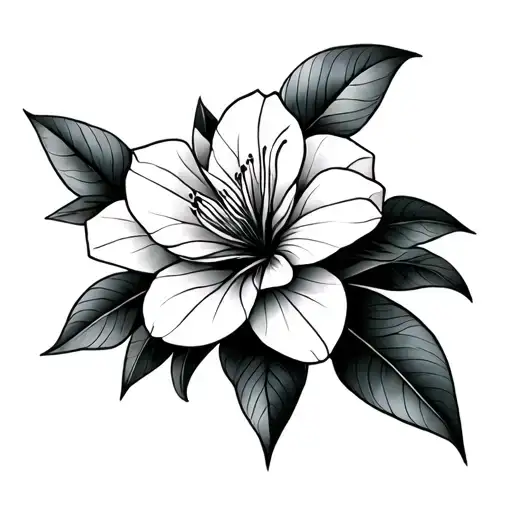 Azalea tattoo design idea