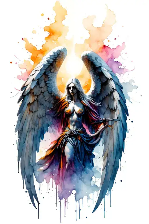 apocalypse death angel tattoo design idea