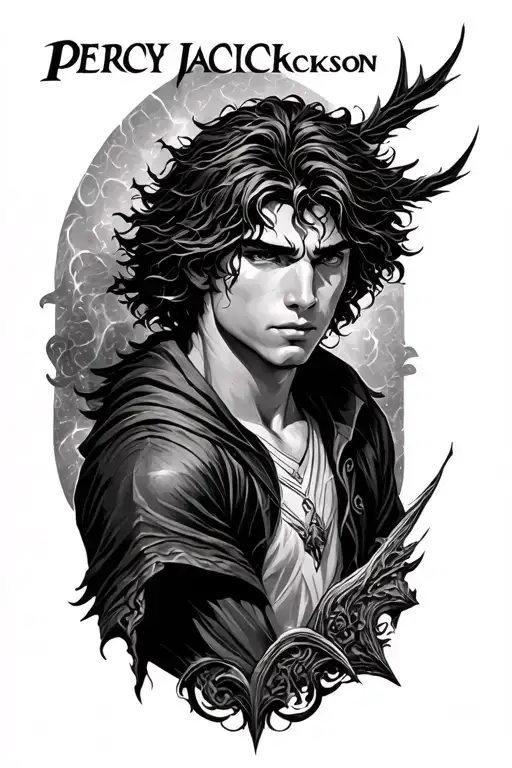 Percy Jackson mythology with epic the musical tattoo design idea