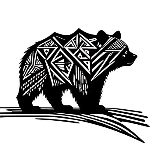 Nordic bear tattoo design idea
