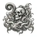 Ghost Smoke tattoo design idea