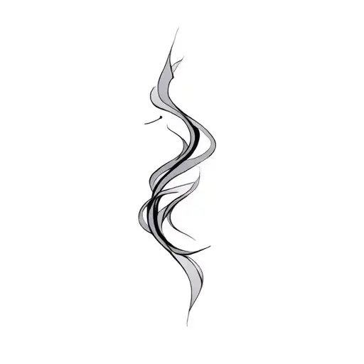 simple, feminine, long, line, 1 line, linear, between breast tattoo design idea