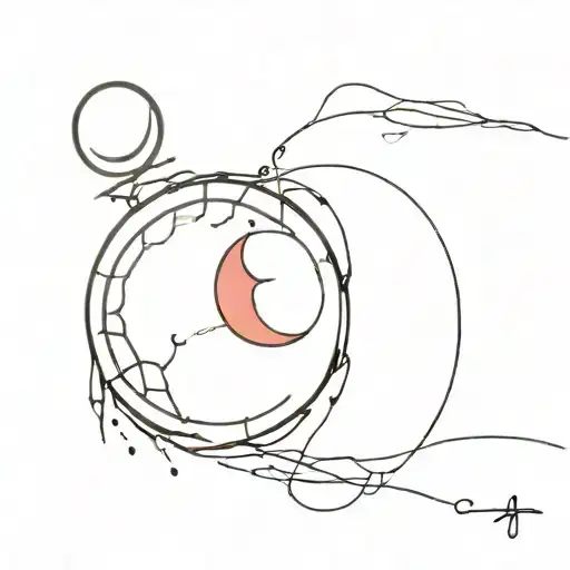 bloody moon, cyber sigilism tattoo, basic tattoo design idea