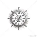 clock with roman numerals 5PM tattoo design idea