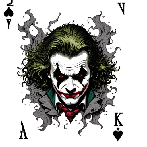 joker card tattoo design idea