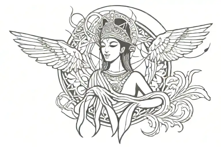 Isis goddess tattoo design idea