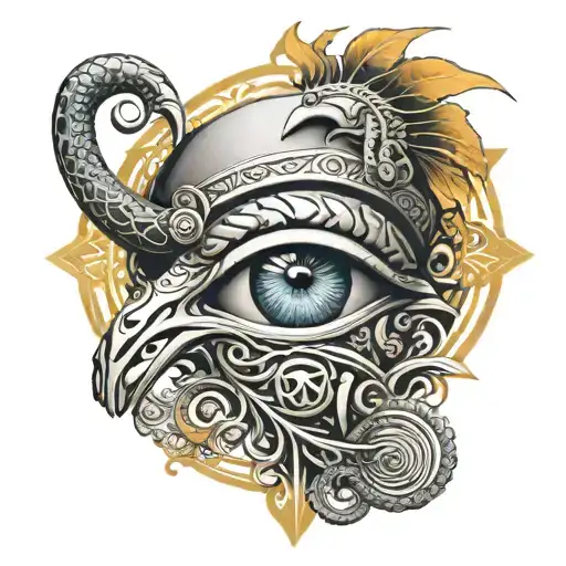 thoth enki creation ra eye Life path 1 leo zodiac sign tattoo design idea