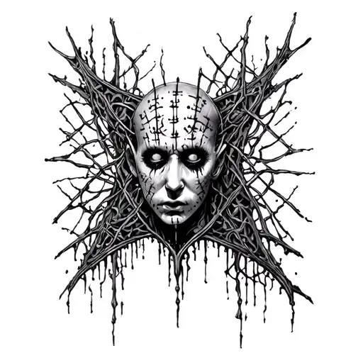 hellraiser silent hill looking tattoo design idea
