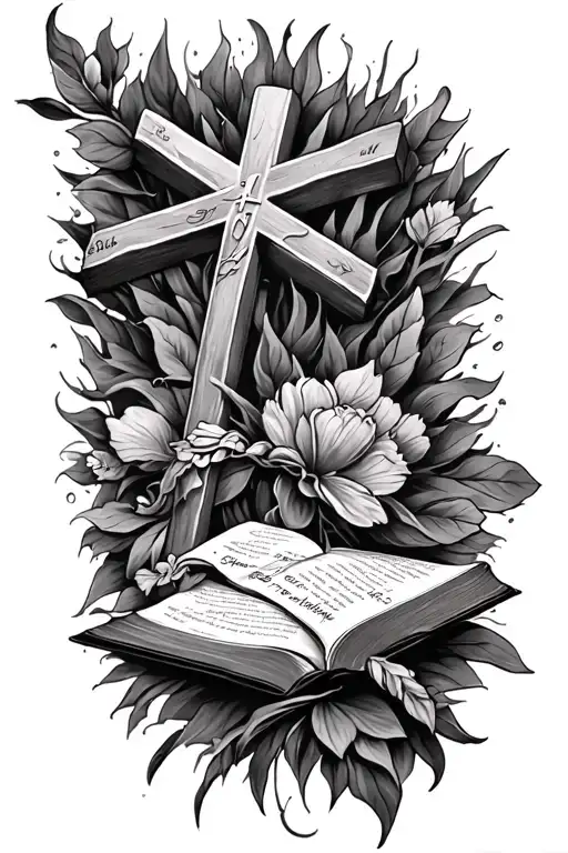memorial for Jenny Gosch with a cross and the Bible verse Isaiah 54:10 tattoo design idea