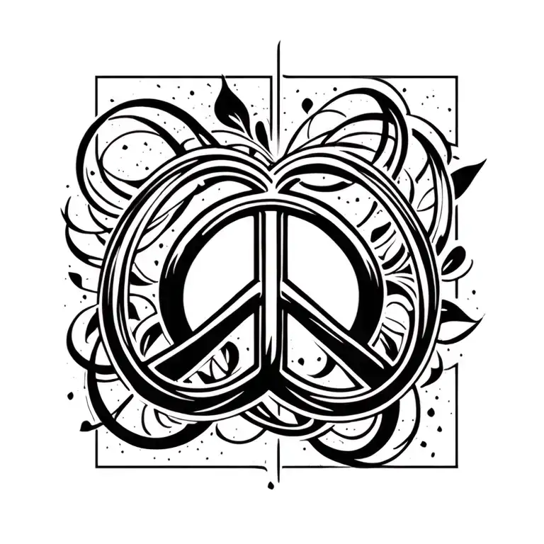"tapout" "tapout" "tapout" infinity peace sign tattoo design idea