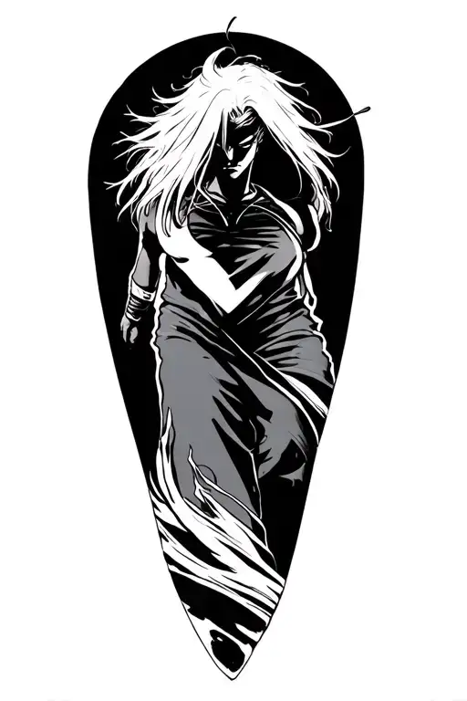 bleach full leg  tattoo design idea