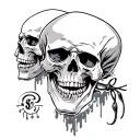 Gangster Skulls tattoo design idea