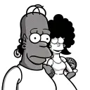 Homer Simpson with Lisa and Maggie tattoo design idea