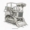 bulldozer tattoo design idea