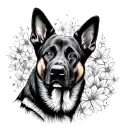 Belgian Malinois tattoo design idea