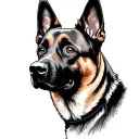 Belgian Malinois tattoo design idea