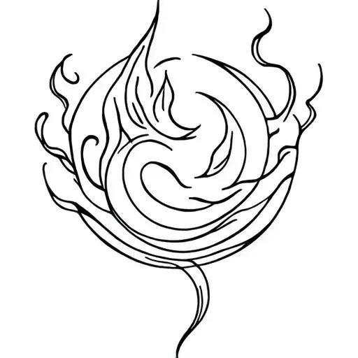 FIRE AND WATER IN ALCHEMY tattoo design idea