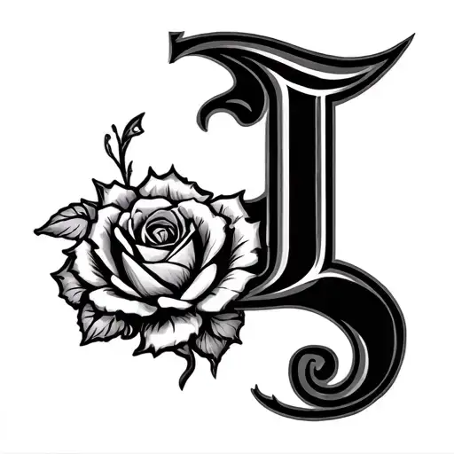 Hidden J tattoo design idea
