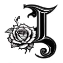 Hidden J tattoo design idea
