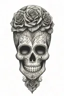 sugar skull tattoo design idea