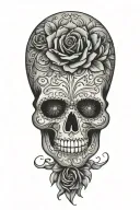 sugar skull tattoo design idea