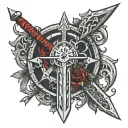 witcher 3 sword only tattoo design idea