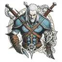 witcher 3 sword only tattoo design idea