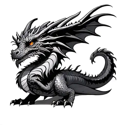 Steampunk Dragon tattoo design idea