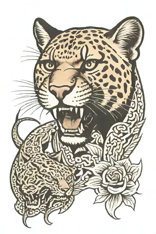 Cougar & panther tattoo design idea