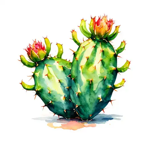 Prickly pear tattoo design idea
