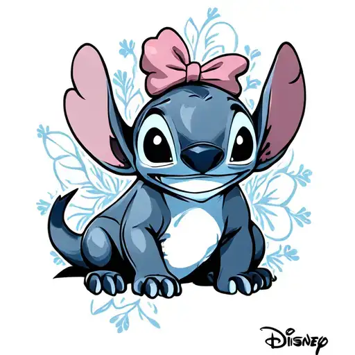 disney stich tattoo design idea